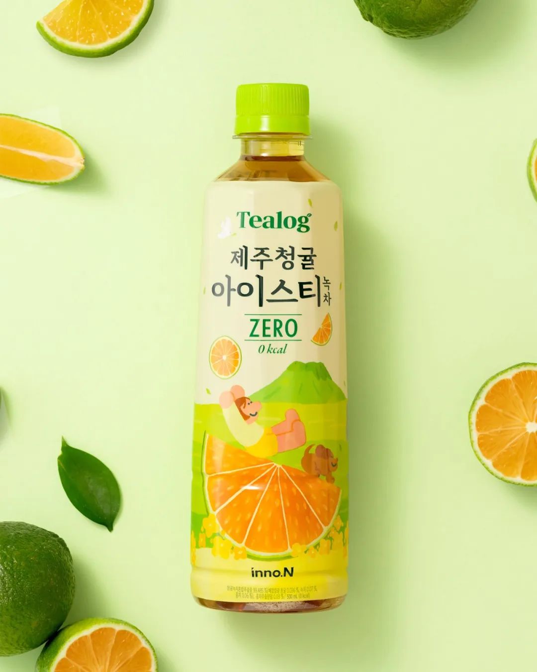 包装|TealogIcedTea韩国济州绿橘绿茶冰茶和扁桃红茶冰茶包装