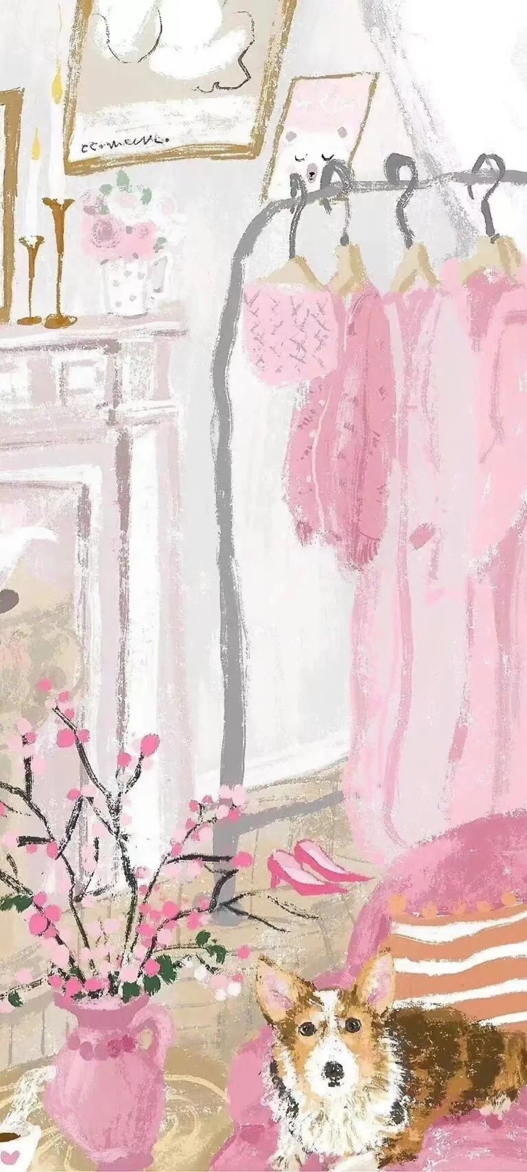 简单好看的水彩笔壁纸,好看清新的蓝色壁纸