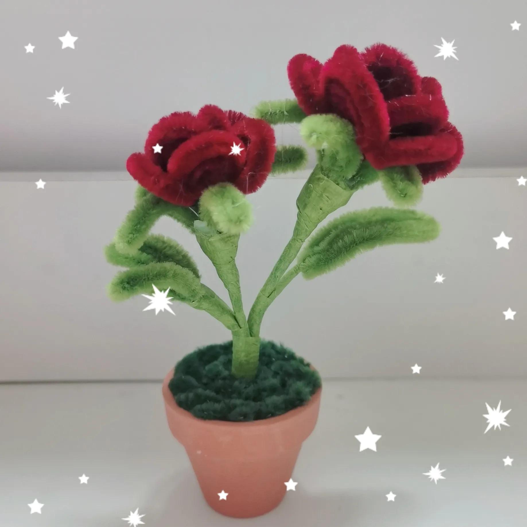 扭扭棒巨型玫瑰花新手完整版教程,扭扭棒做蝴蝶魔法棒教程