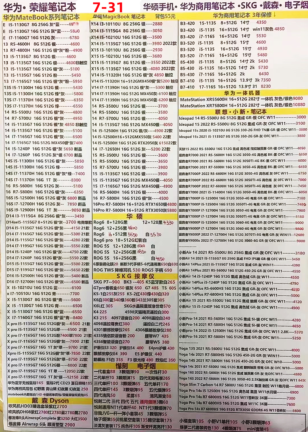 华强北2022年3月报价单,2022年5月华强北手机每日报价表