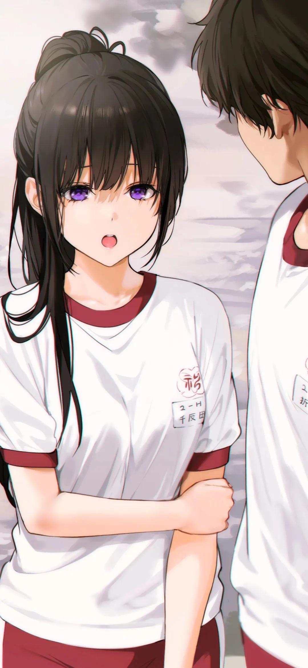 动漫情侣壁纸超清全面屏,可爱的情侣壁纸