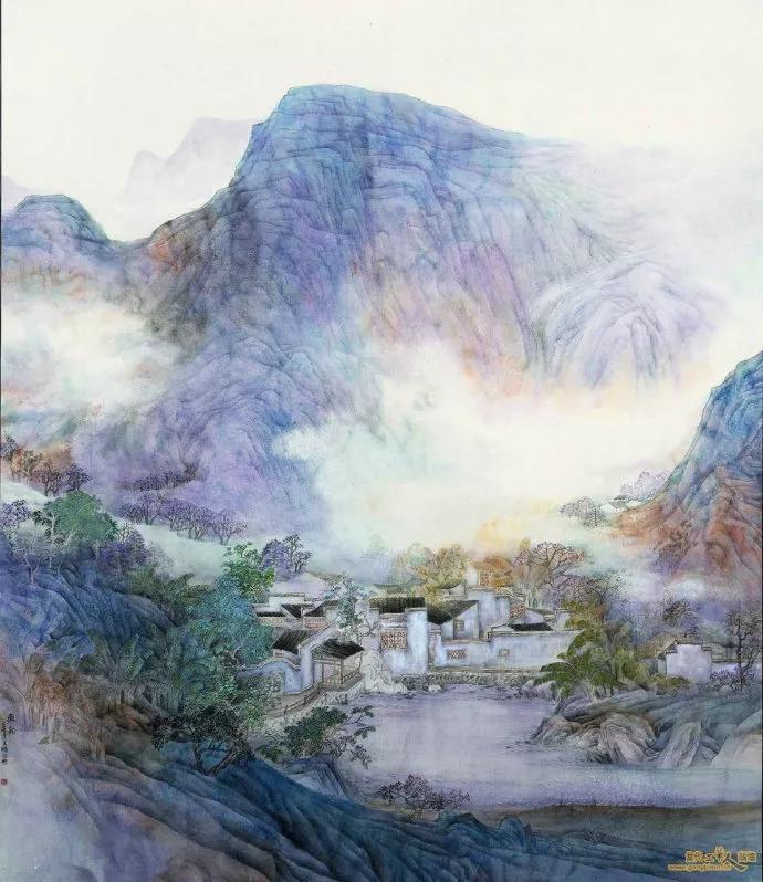 寓意好的庭院名家山水画欣赏,画川江山水画名家