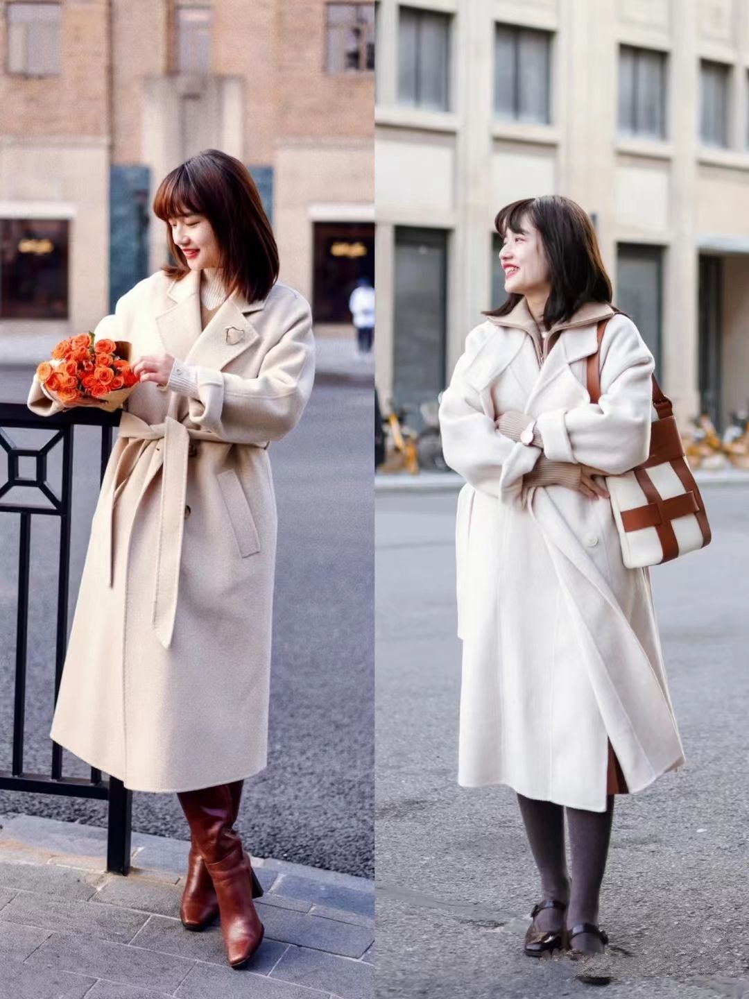 小个子如何穿大衣好看,小个子穿宽松格子大衣好看吗