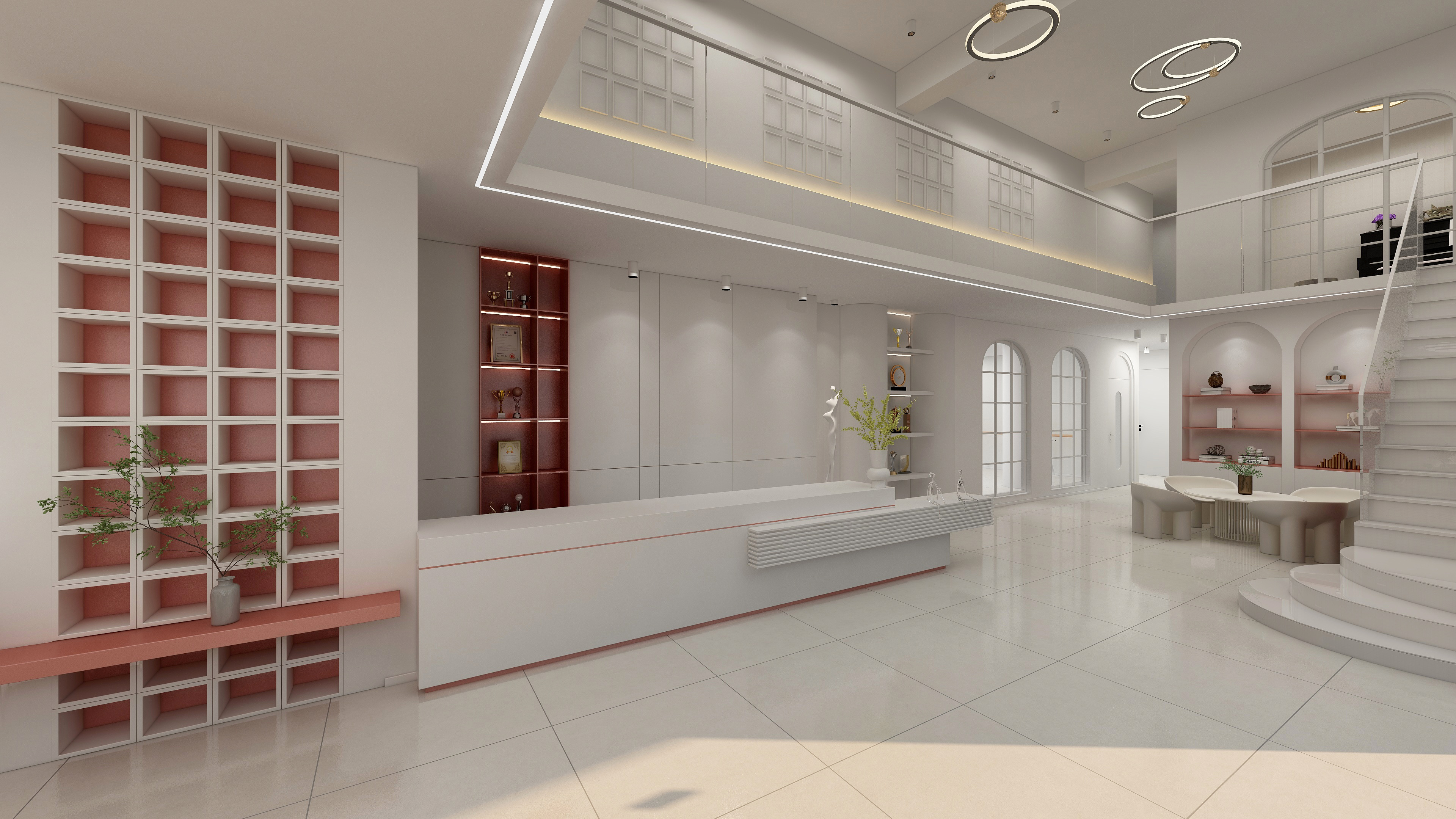 300平文化课教育培训班装修效果图,300平培训班装修设计