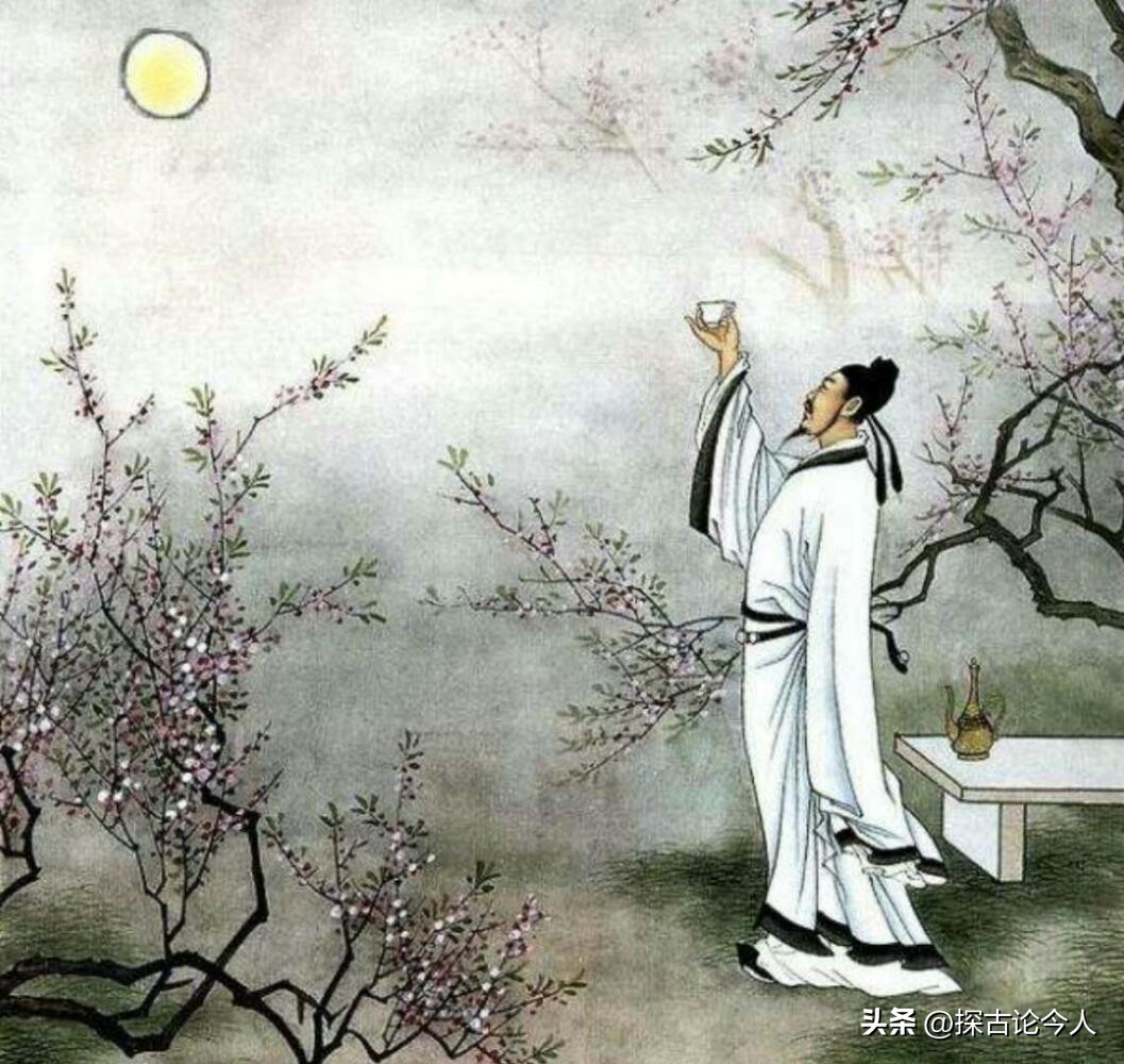 探寻李白诗歌中的意象表达,李白人物写实速写画