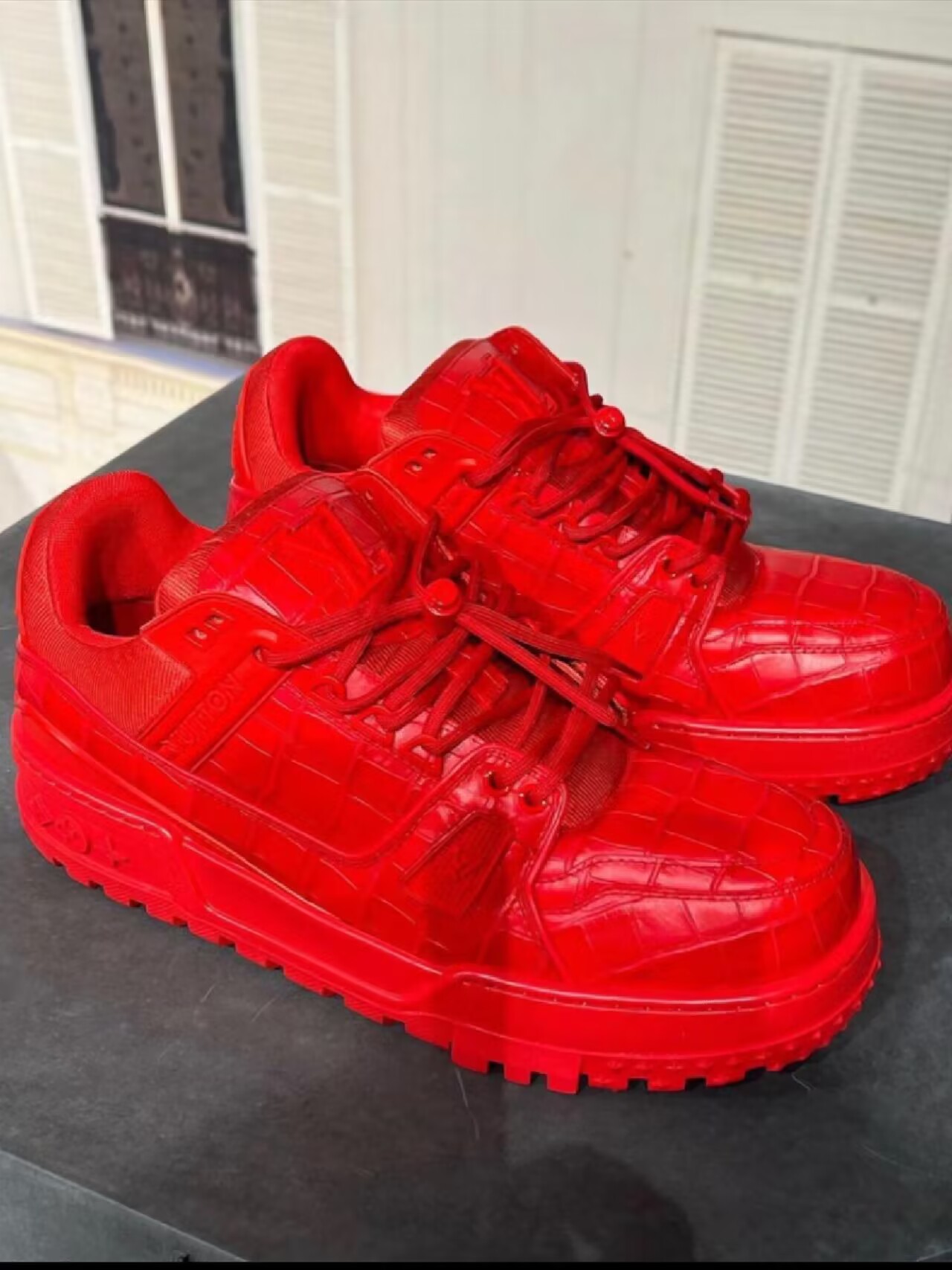 trainer鳄鱼纹,胖trainer白色开箱