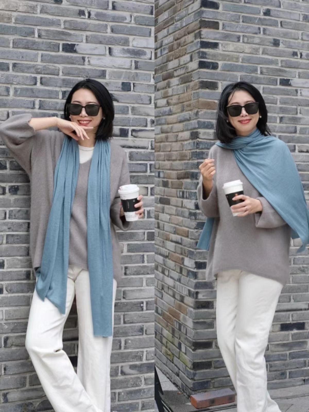 时尚奶奶告诉我们什么才是真的美,时尚百搭红色围巾