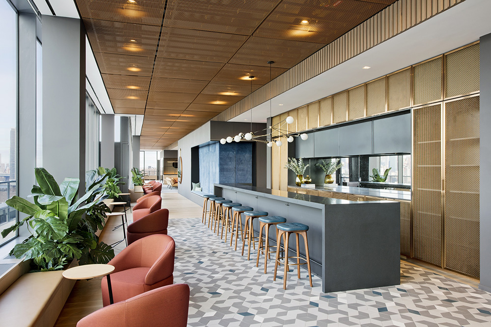 轻奢酒店风纽约Dock72写字楼大堂与公共空间设计欣赏