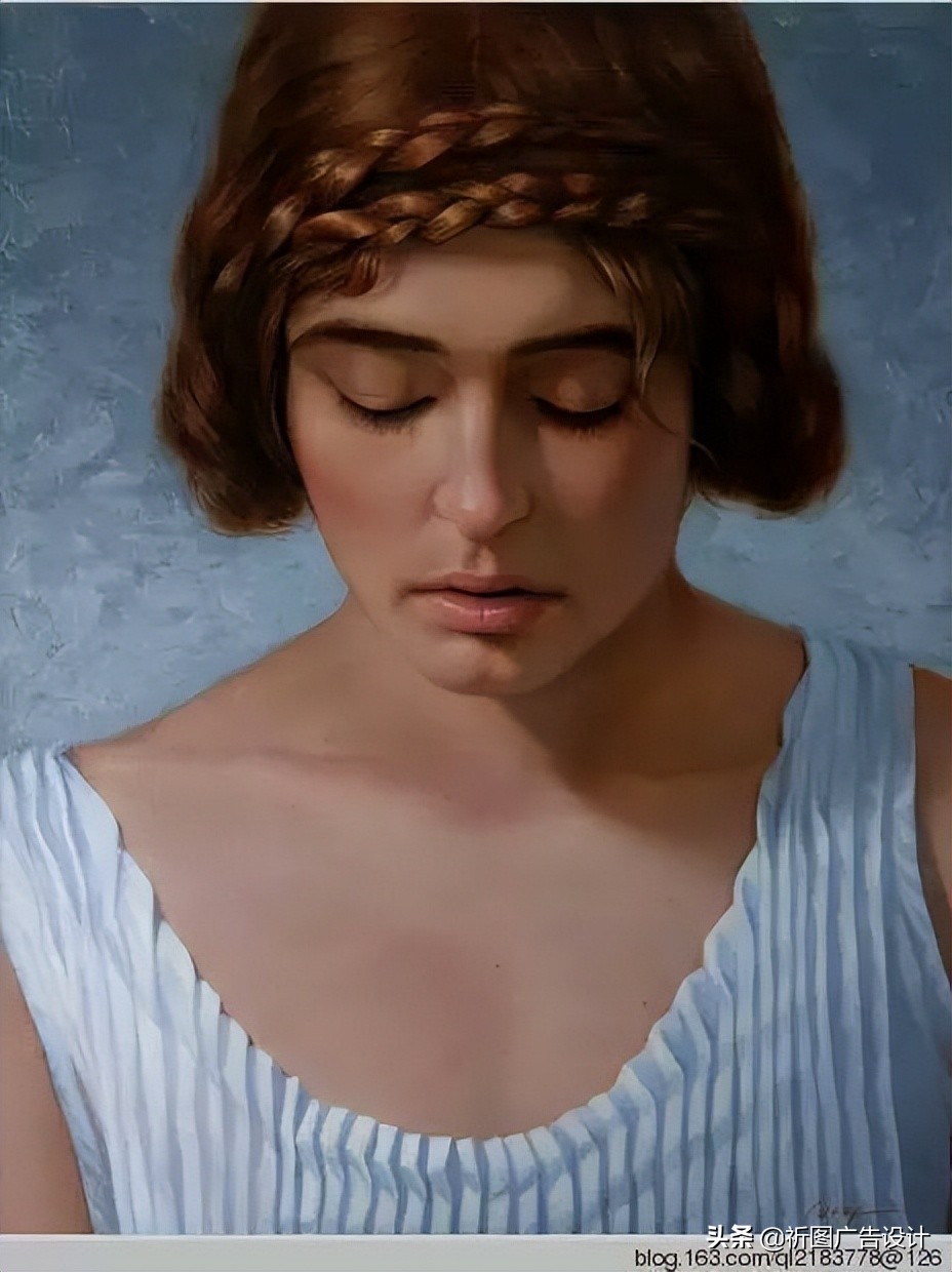 彩色粉笔人像绘画,人像粉笔画