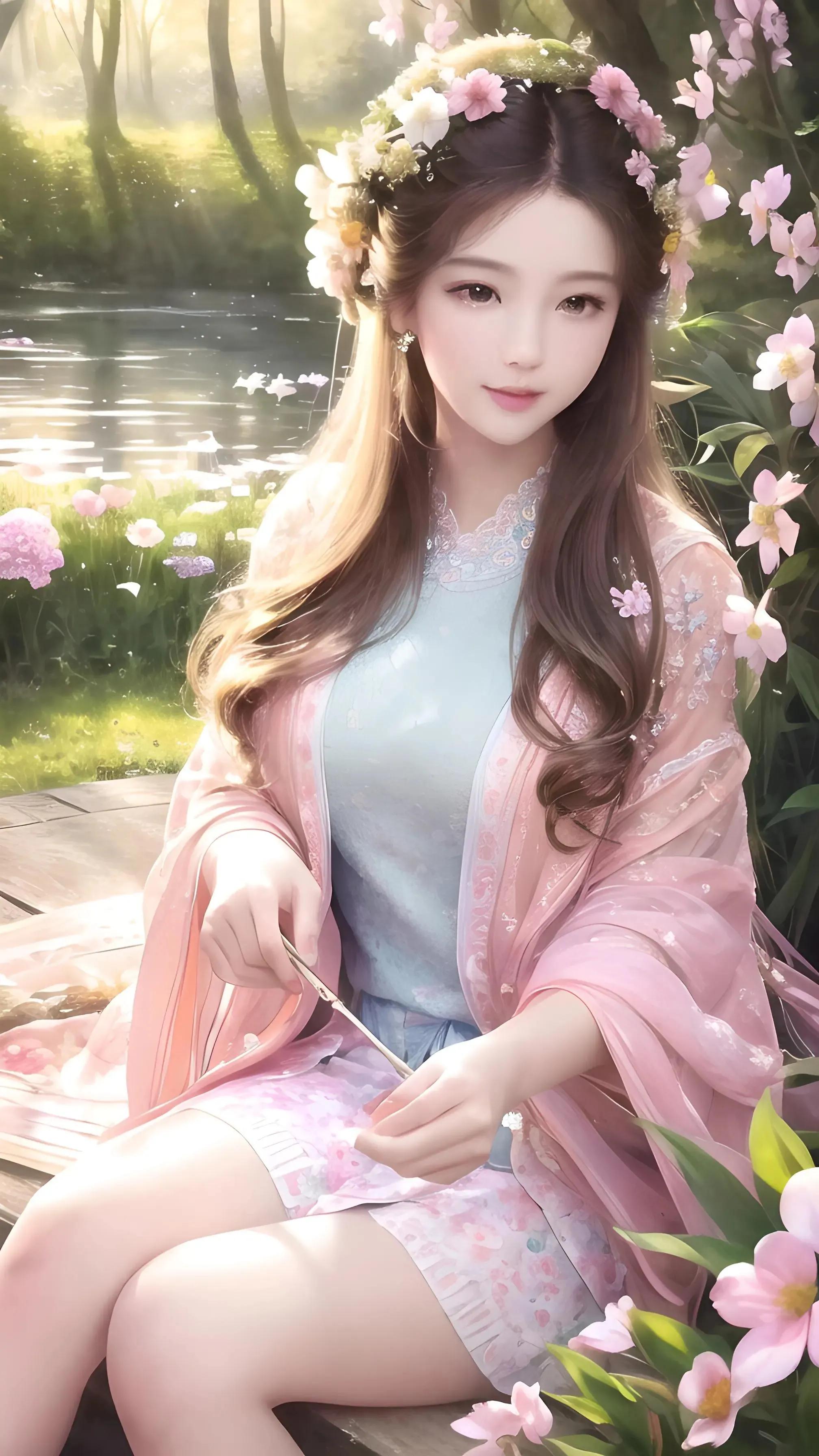 ChatGPT：AI国风美女壁纸