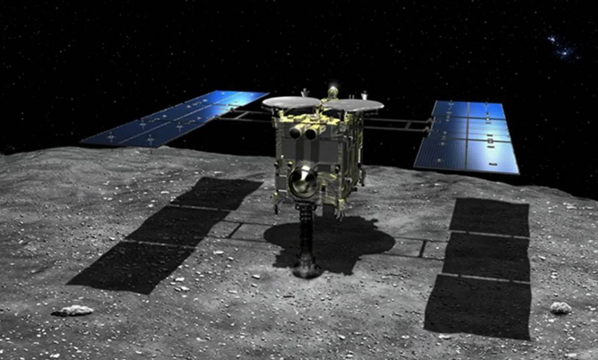 日本隼鸟2号小行星龙宫,实拍日本隼鸟2号小行星采样全程