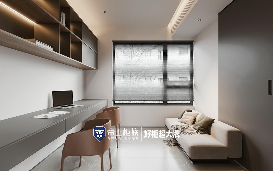 挖呀挖到宝！卧室书桌柜、背景墙一体，还白赚10㎡收纳空间