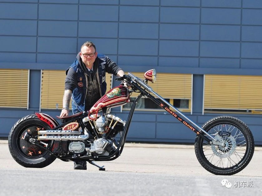 哈雷铲头复古机车,哈雷改装复古高把案例