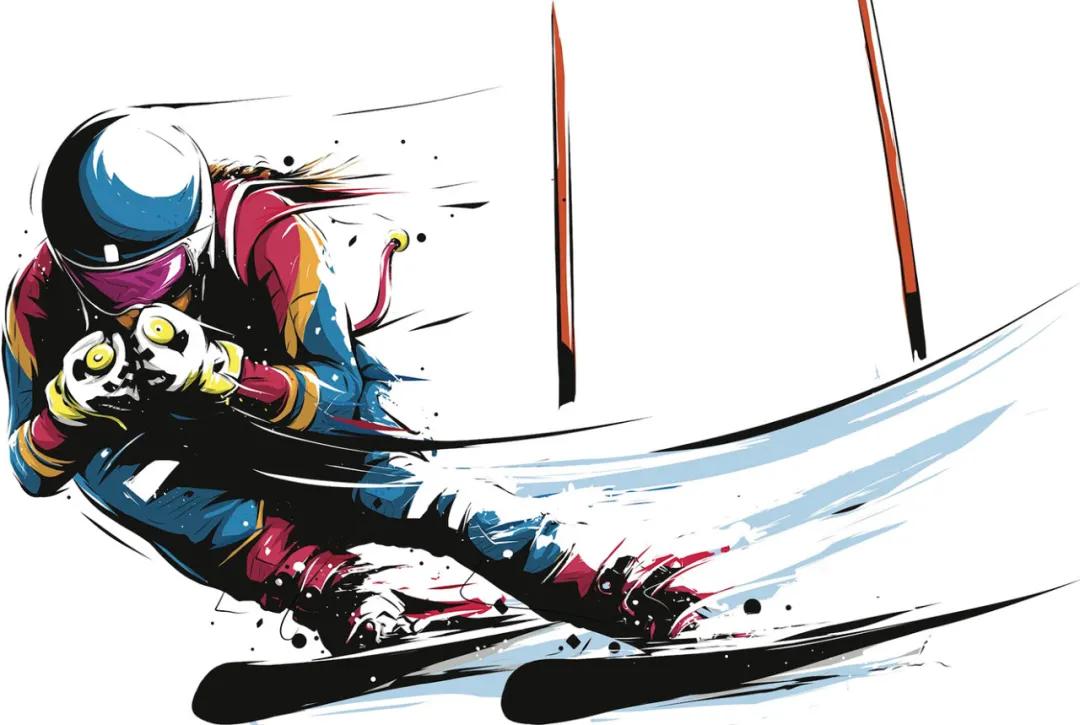 冬奥设计插画,燃情冰雪助力冬奥插画