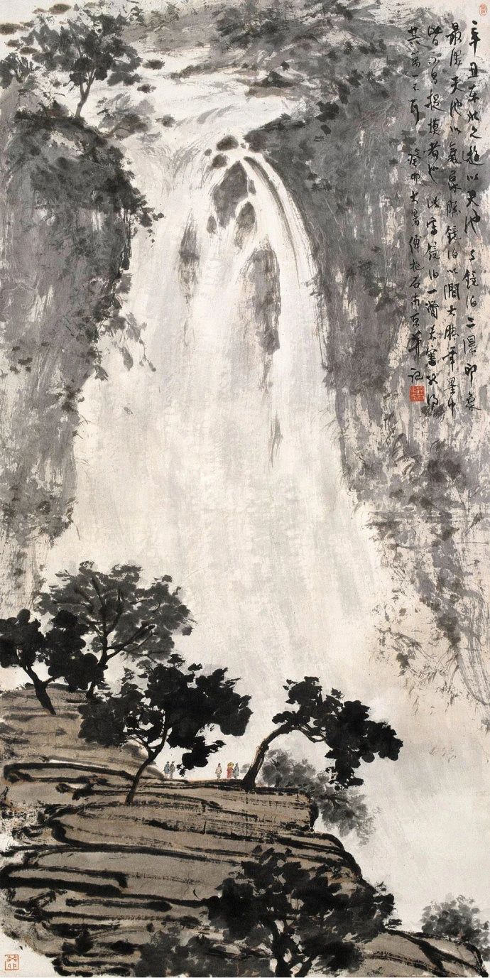 傅抱石山水画100幅欣赏,傅抱石山水画100幅高清图欣赏