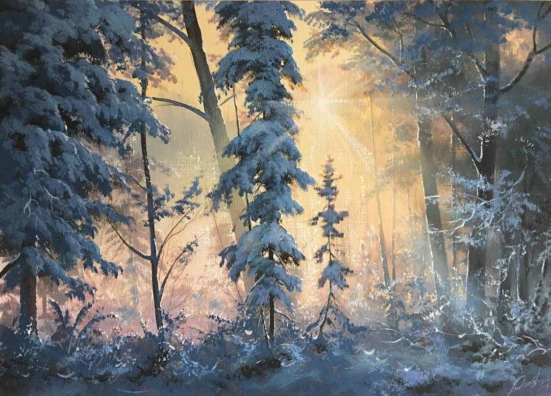 画家维克多风景画图片,维克多丙烯风景画颜料