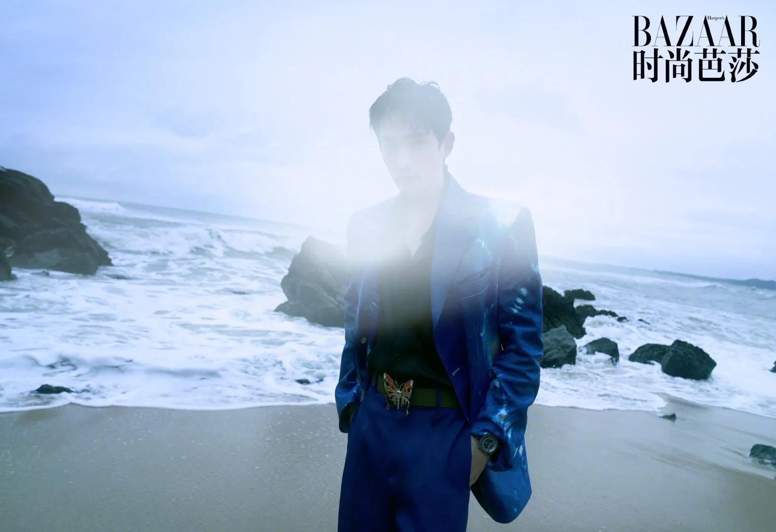 时尚芭莎肖战银发造型高清,肖战登时尚芭莎封面人物