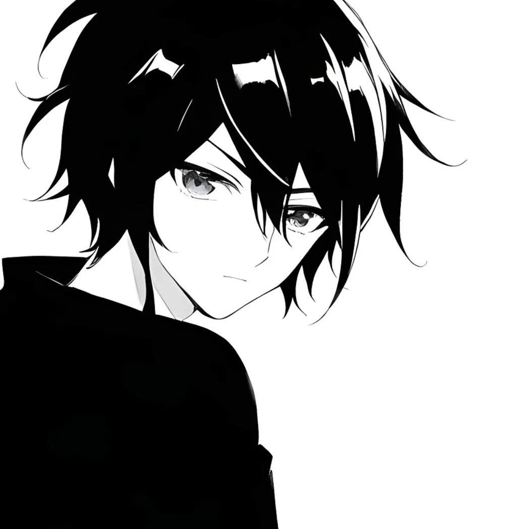 动漫部位男头黑白高冷,看一眼就被惊艳的动漫男头