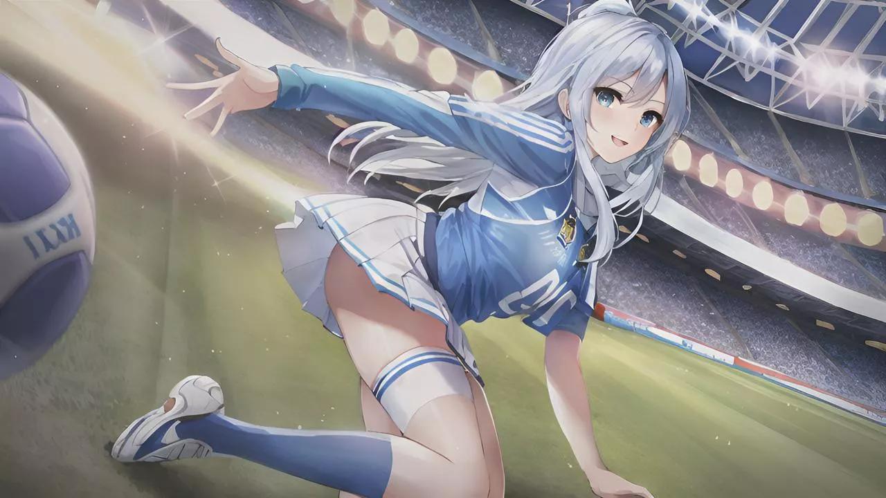 世界杯足球ai绘画,ai绘画二次元足球宝贝