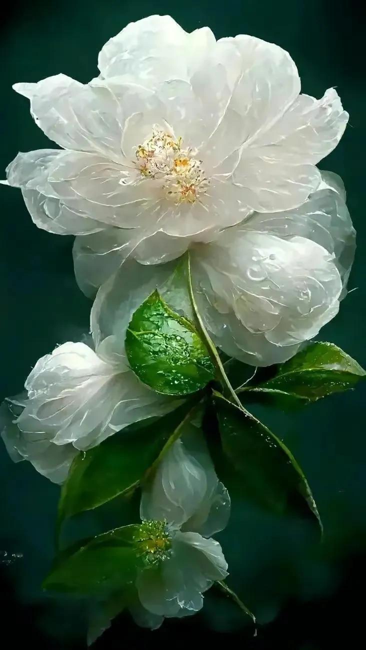 梦幻蓝色水晶花,梦幻玻璃水晶花