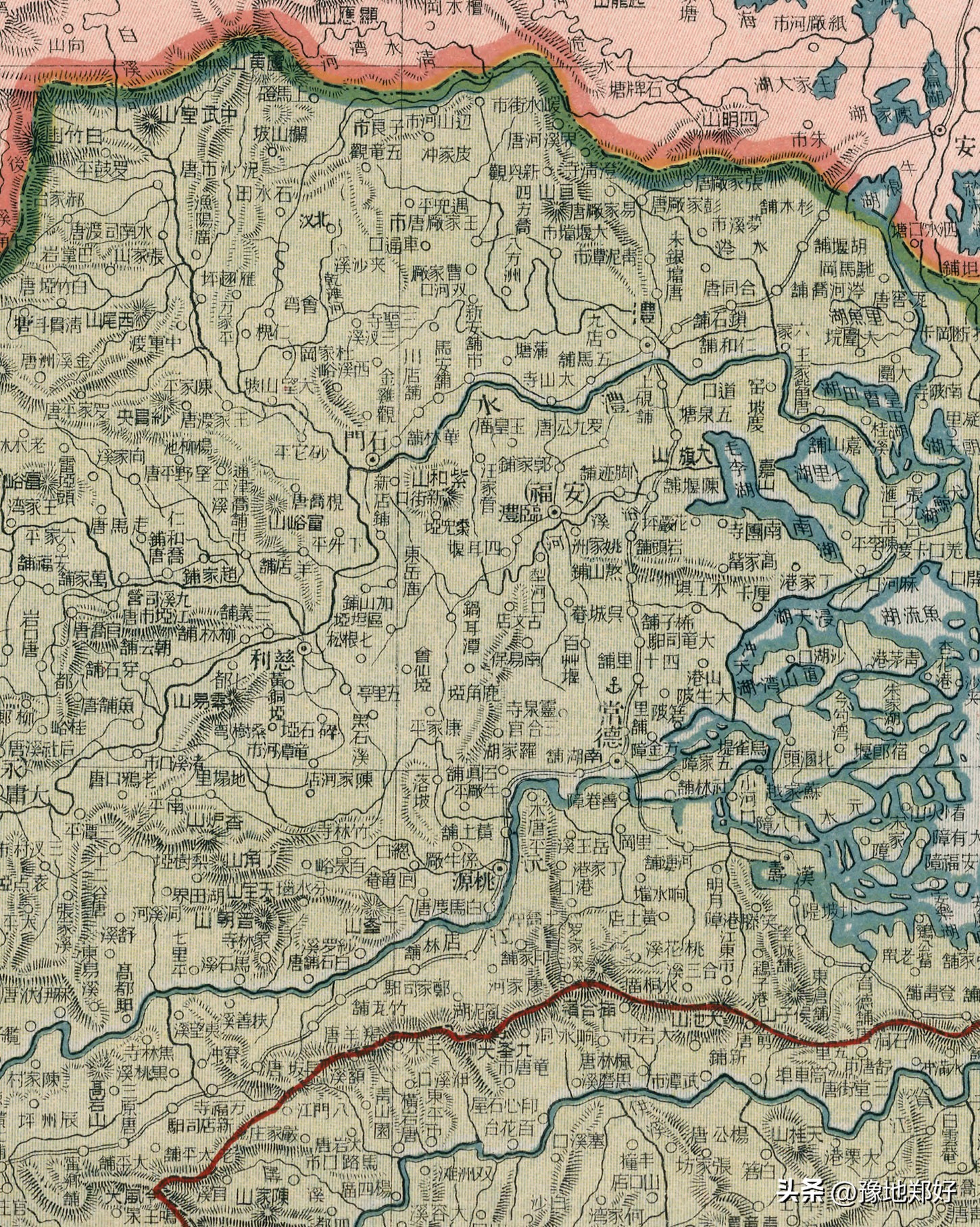 湖南历史地图全图,湖南省民国老地图