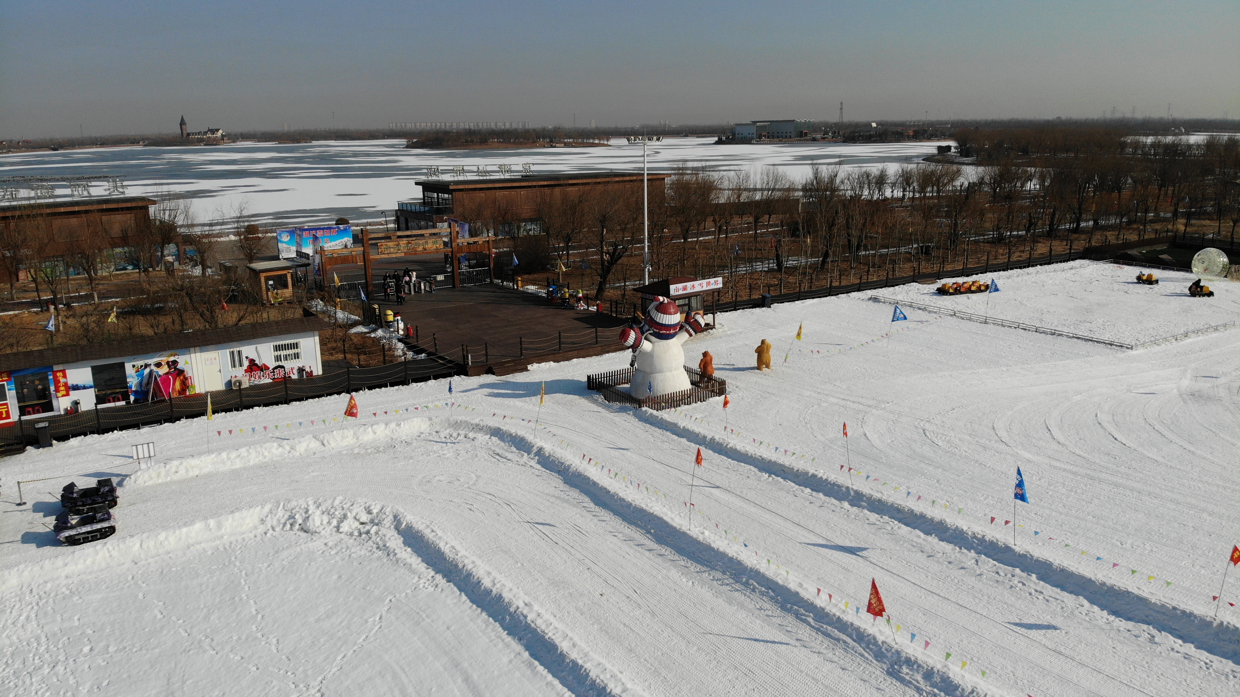 南湖公园武清区游玩,武清南湖公园四月初景色