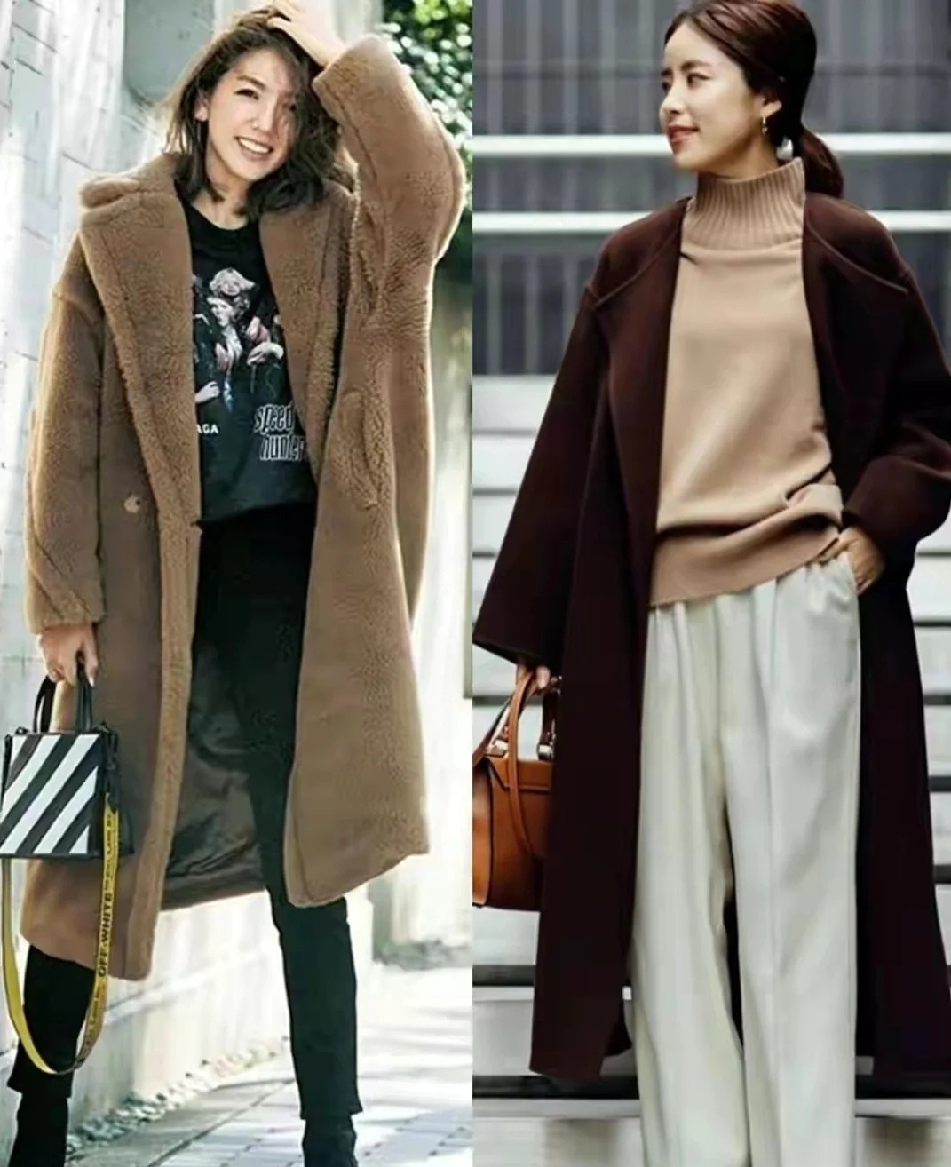 日常实用穿搭周一look气质大衣,日系柔美风格穿搭大衣