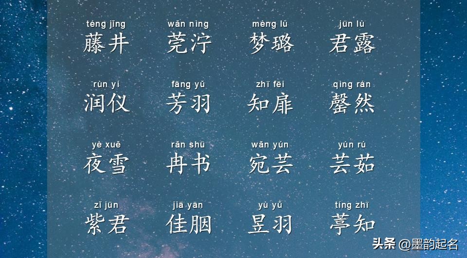 女孩名字大全汇总图,清新雅致女孩名字图文