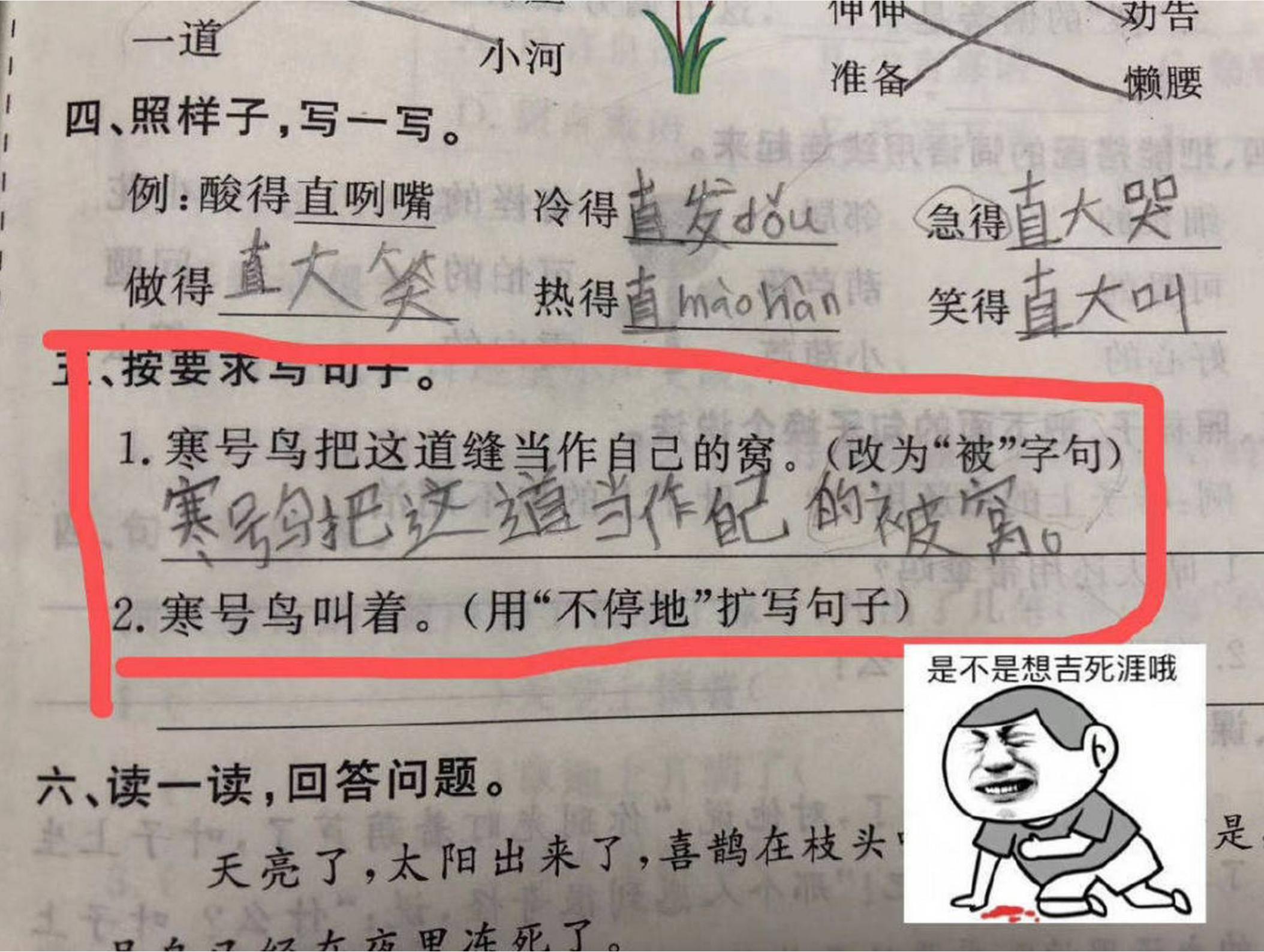 “冰马桶”小学生作业走红，老师看了哭笑不得，家长看了想打人