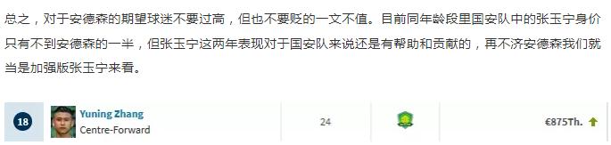 国安2球小胜张玉宁,国安张玉宁表现