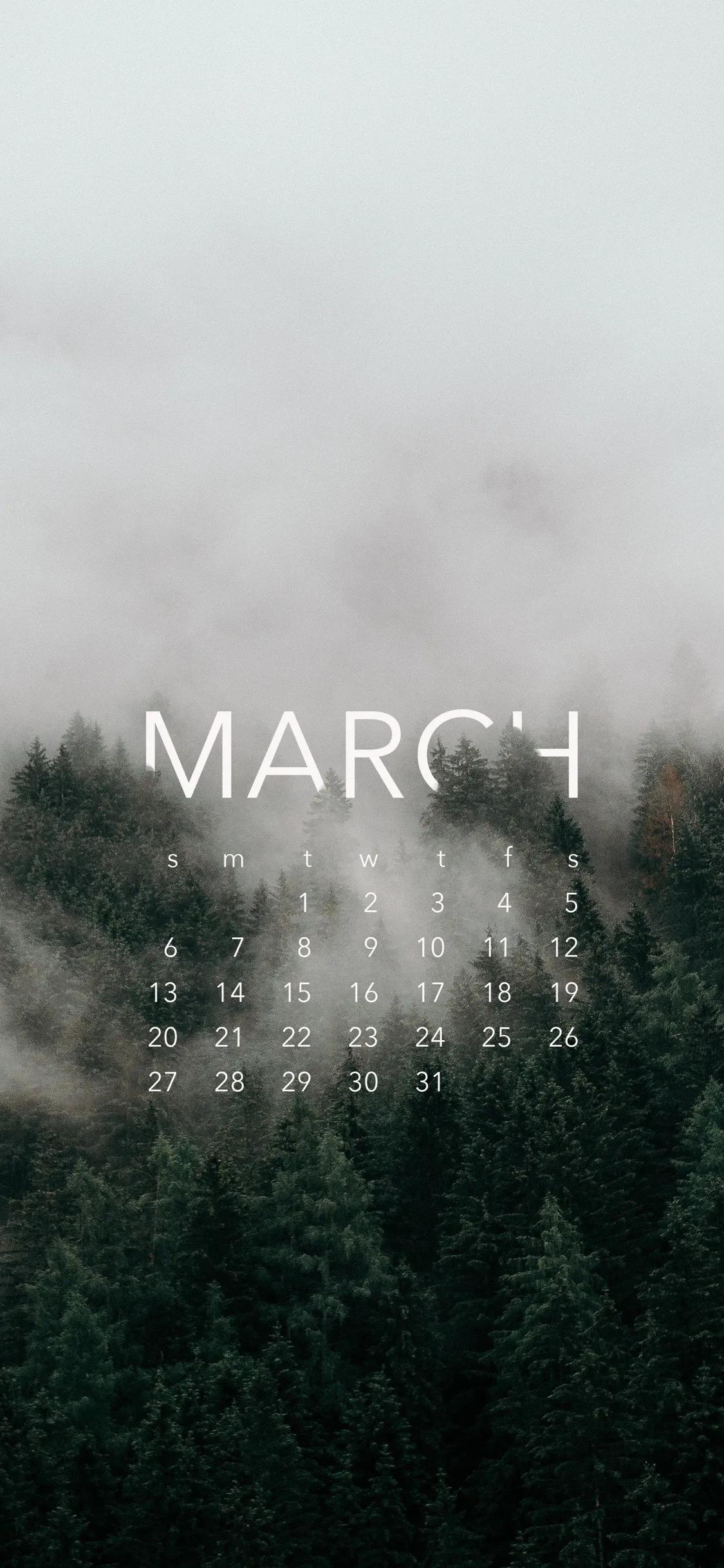 三月日历壁纸电脑,三月日历锁屏