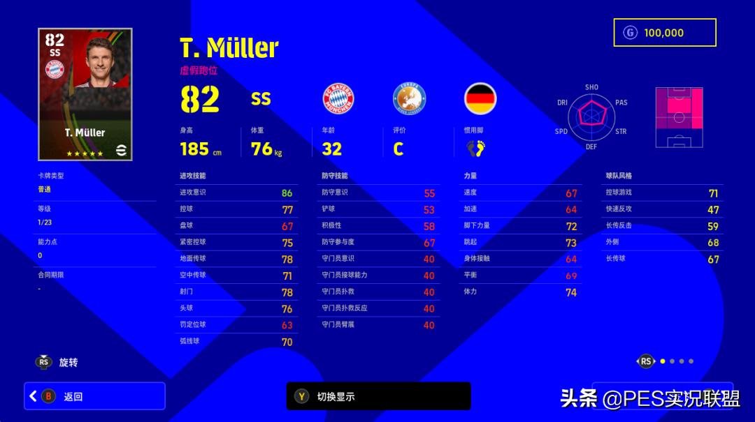 实况足球诺伊尔详细资料,实况足球拜仁诺伊尔