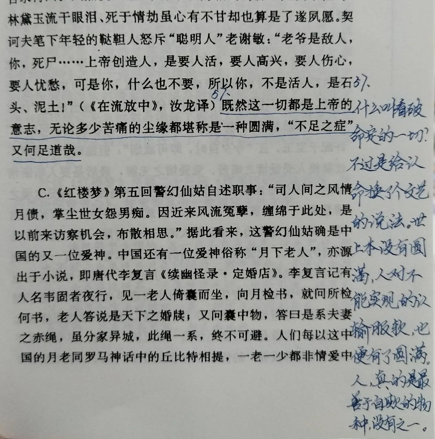 苦痛尘缘皆圆满？（读《重读古典》第八天）