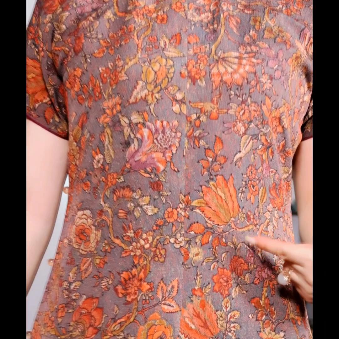 两件旗袍宽松,两件套收腰旗袍