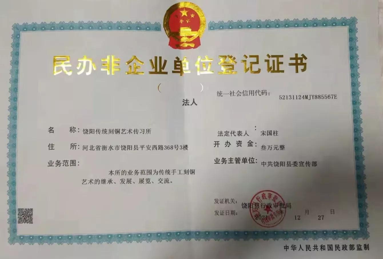 饶阳刻铜艺术,饶阳刻铜艺术传习所