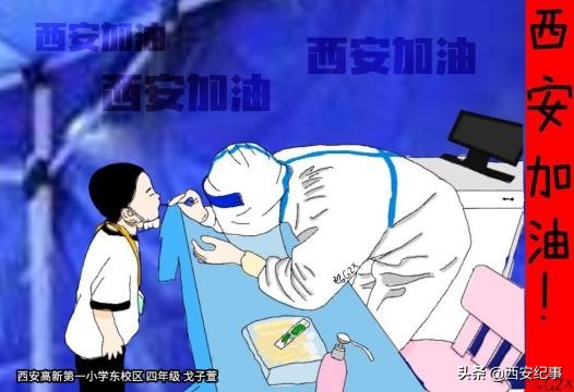 童心共绘抗击疫情的绘画作品,童心抗疫致敬先锋美术作品