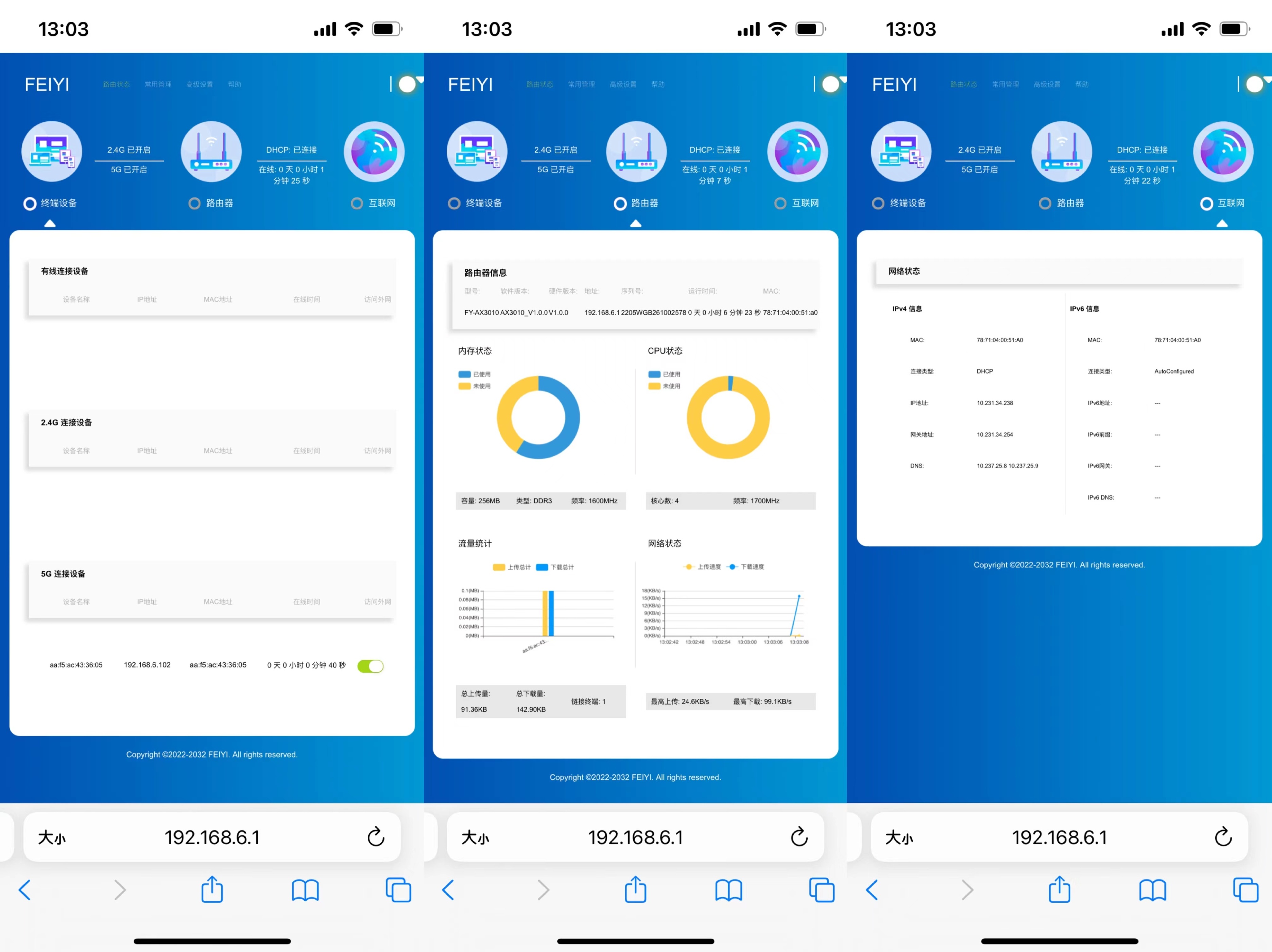 飞邑ax3000路由器评测,wifi6路由器ax3000与ax6000有什么区别