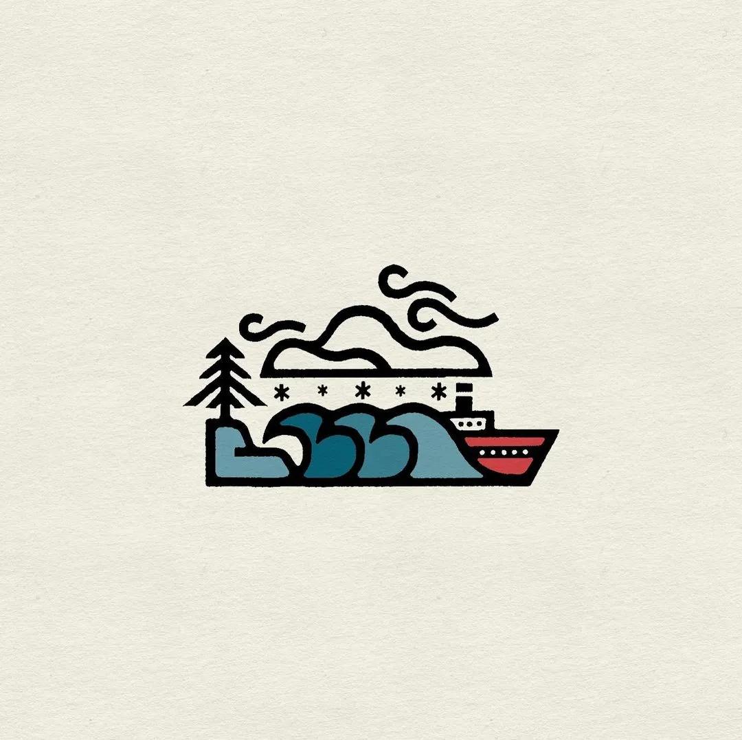 三分钟儿童春天风景简笔画马克笔,海边椰树风景简笔画图片大全