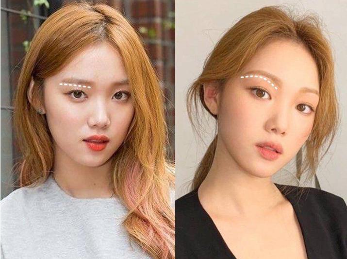 韩式一字眉女明星,韩国女生都画平眉