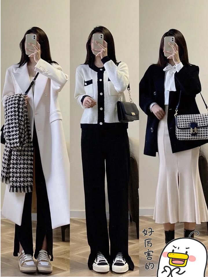 韩系风格小香风穿搭,新款韩式格子小香风外套