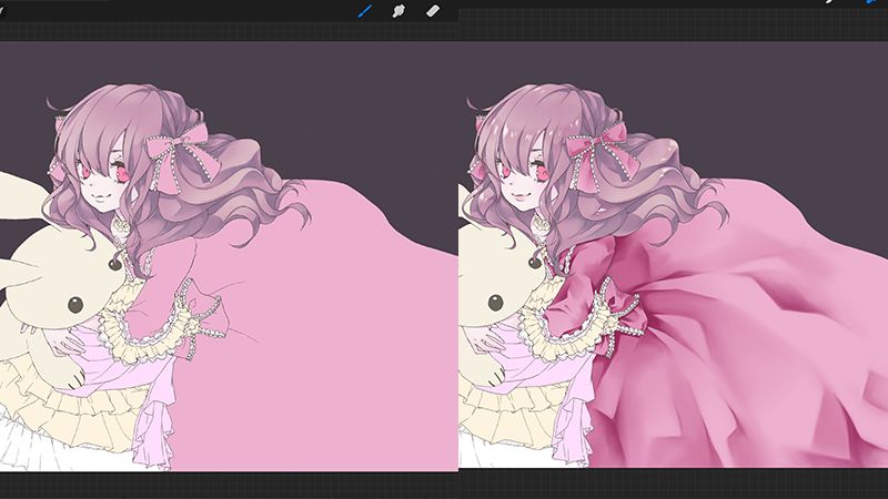 花边褶皱怎么画,procreate褶皱花边