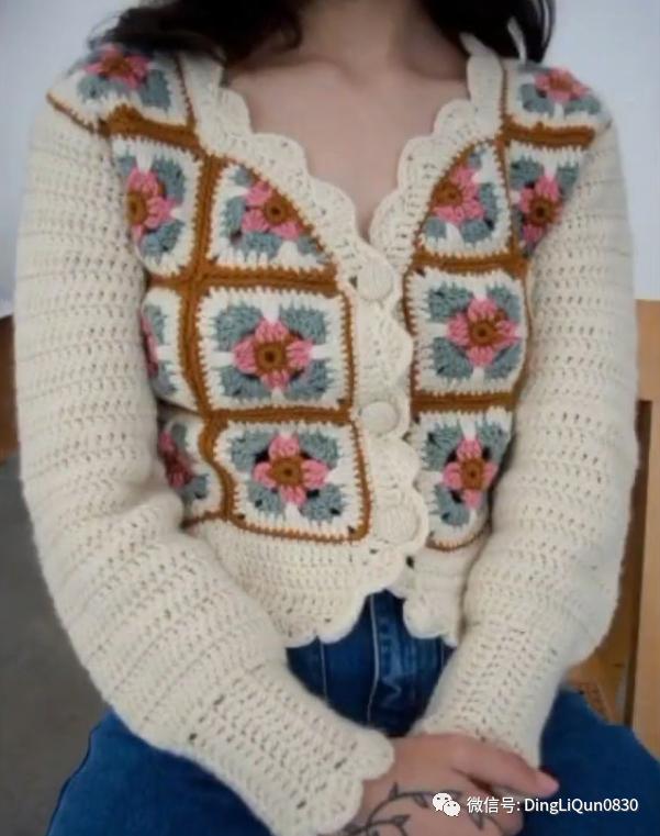 「针织作品」漂亮的祖母格图案夹克2022精品系列