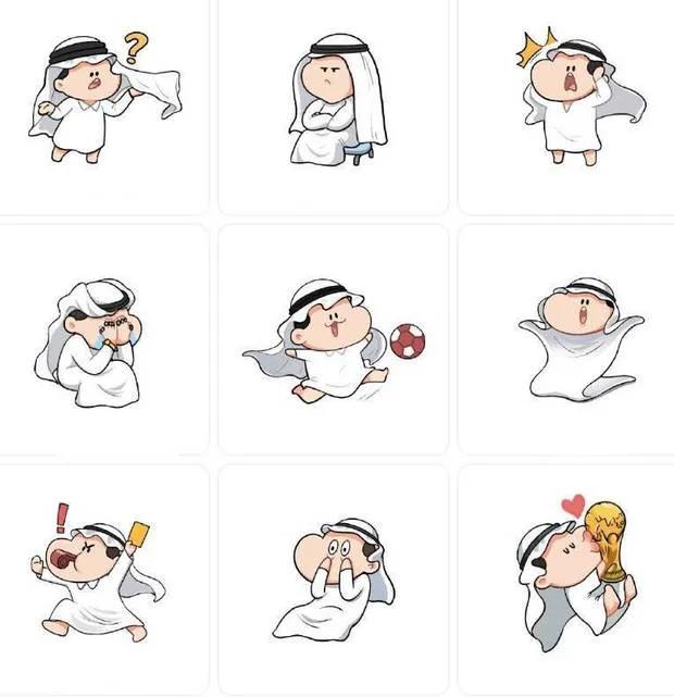 卡塔尔王子晒中国的手绘,卡塔尔小王子晒中国粉丝手绘