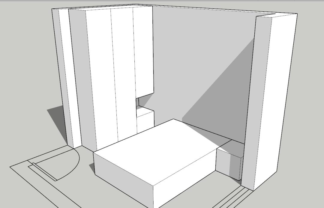 床头柜挡衣柜的3种解决方案,床头柜挡着衣柜门怎么后期补救