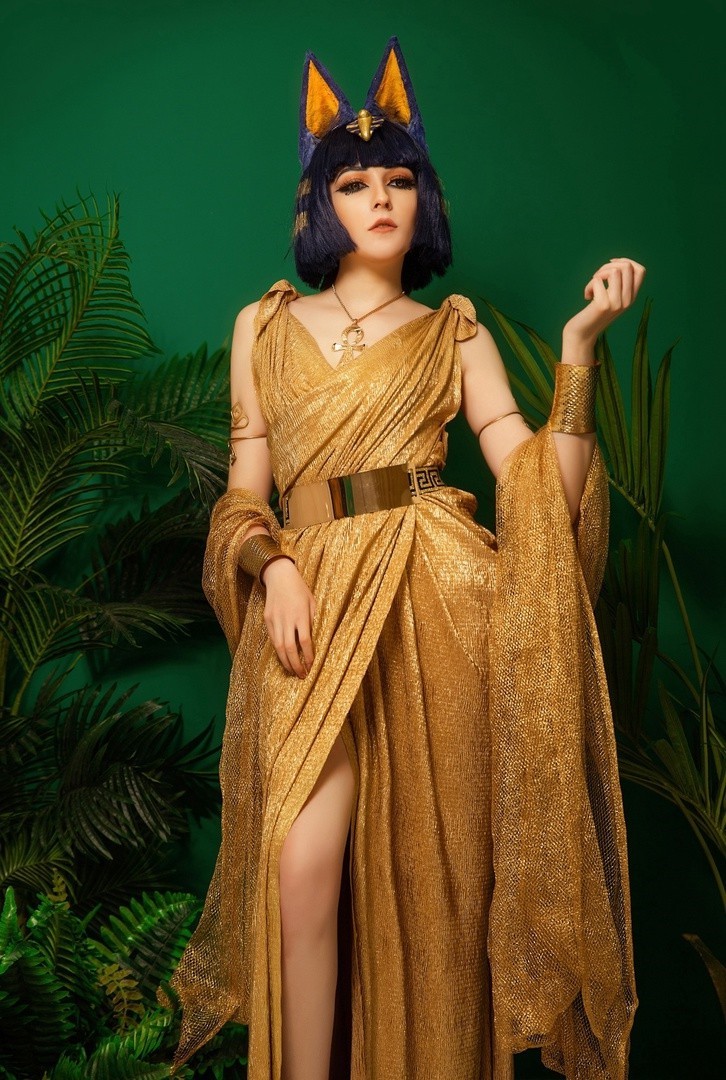 俄美女Kanda《动森》埃及猫Cos性感大秀美腿