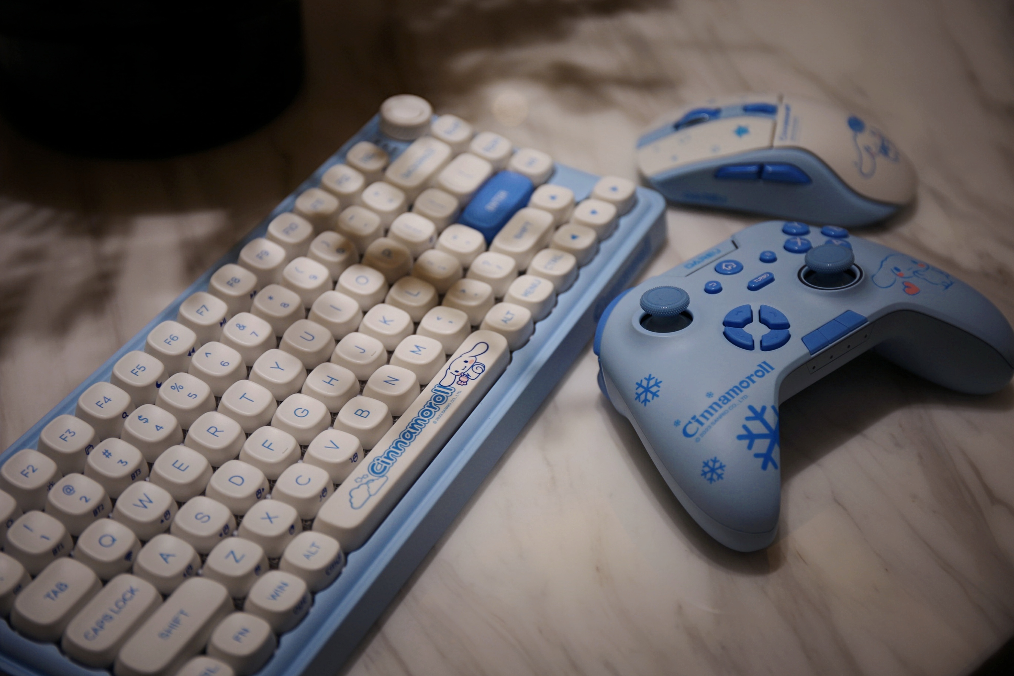 达尔优主题樱花机械键盘测评,达尔优玉桂狗键盘测评