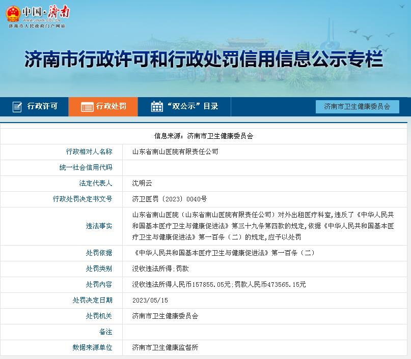 青岛市中心医院被罚10万余元,违法所得1万元被判多少