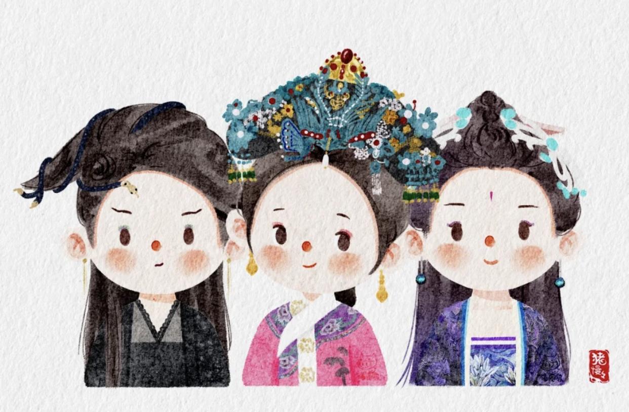 影视剧中的插画,影视剧里的人物插画