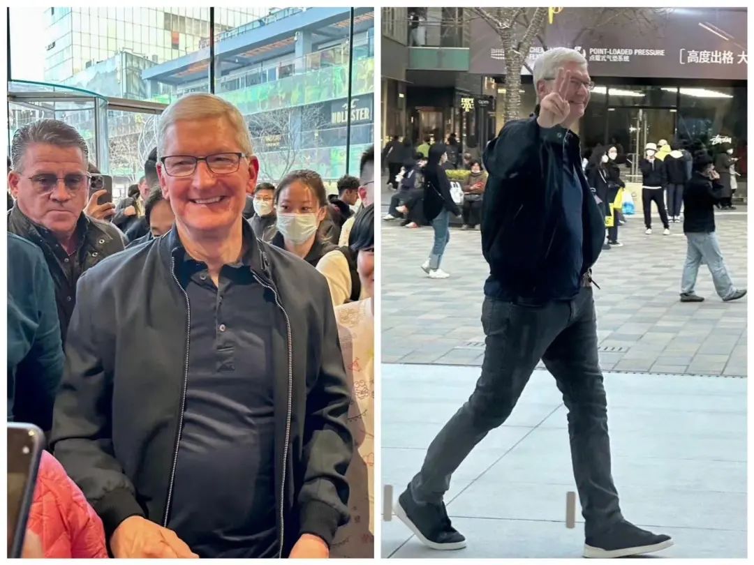 库克穿杰尼亚逛北京三里屯,库克穿杰尼亚鞋