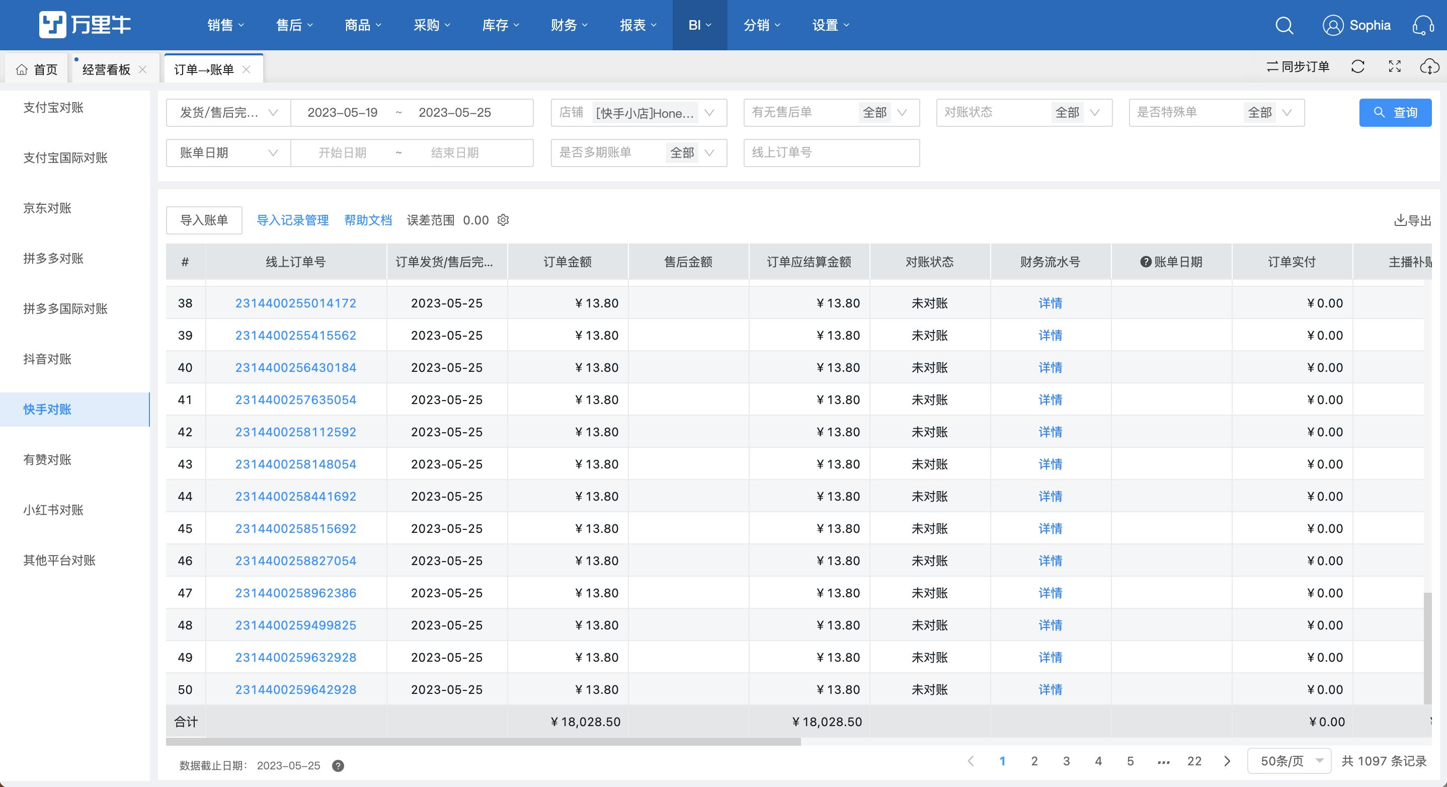 5月产品速递ERP、WMS、零售、BI四大产品功能上新！